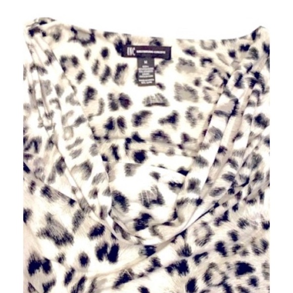 INC International Concepts Black White & Gray Snow Leopard Print Dress, Size M - Picture 6 of 12